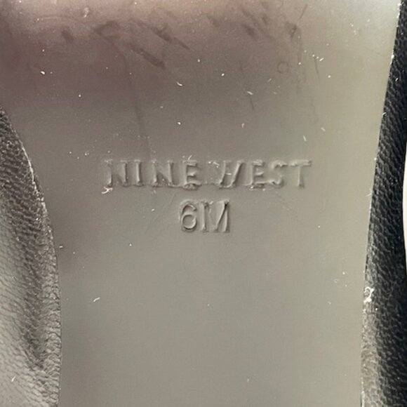 NINE WEST Elise Black 3" Smooth Nappa Leather Pointy Toe Pumps IOB - Picture 9 of 14